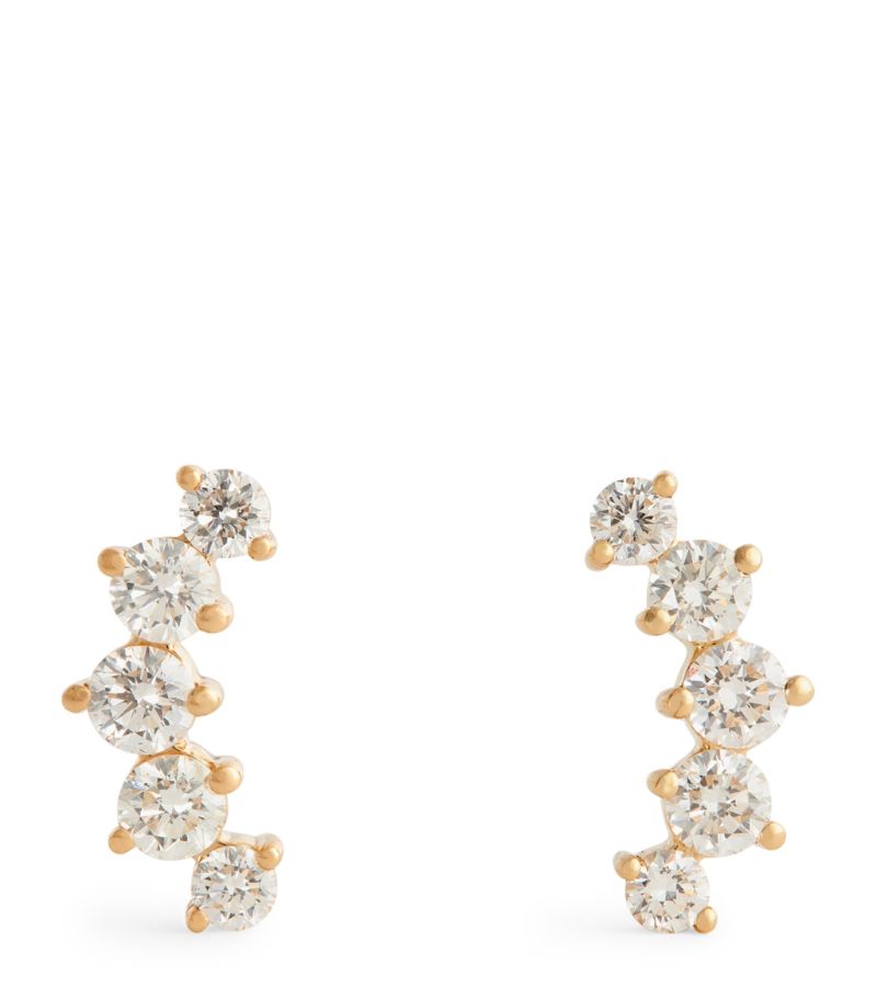 Anita Ko Anita Ko Yellow Gold And Diamond Arc Earrings