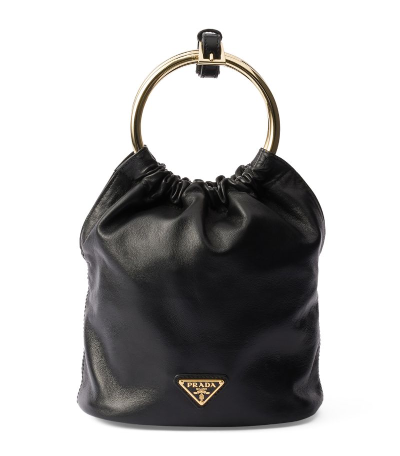 Prada Prada Mini Leather Bucket Bag