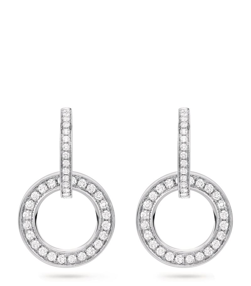 Boodles Boodles White Gold And Diamond Roulette Large Drop Earrings