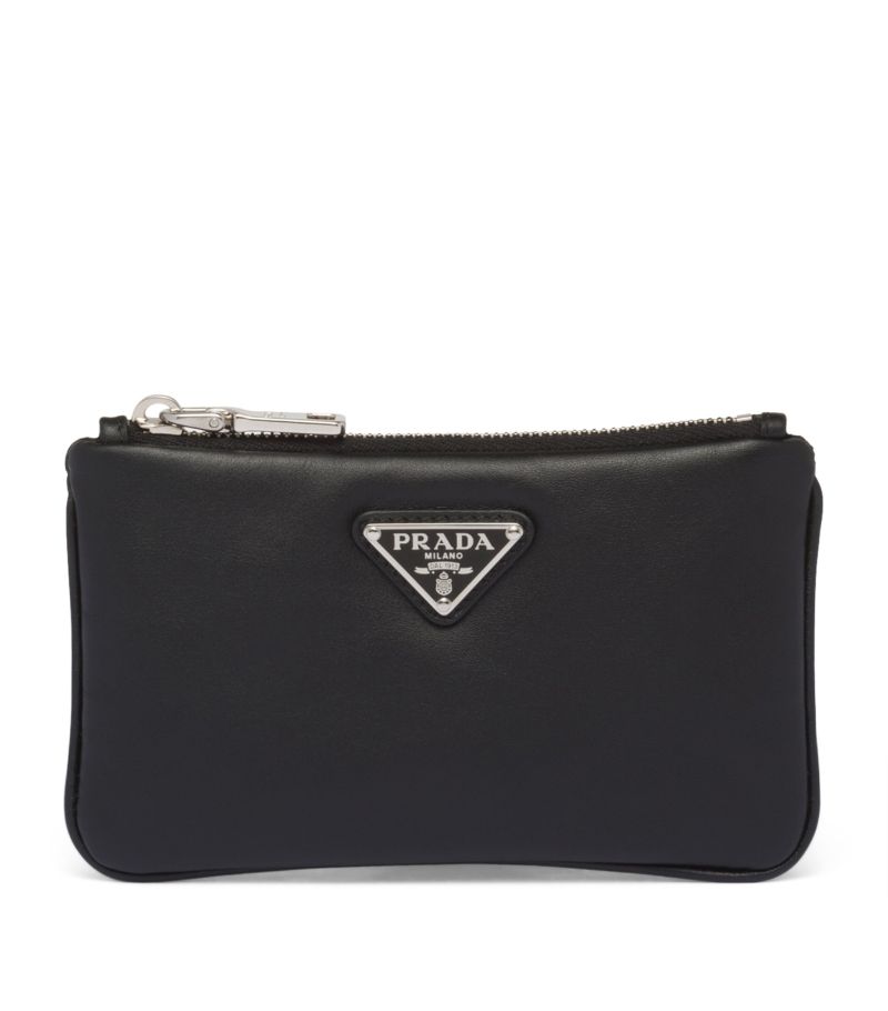 Prada Prada Small Leather Logo Pouch