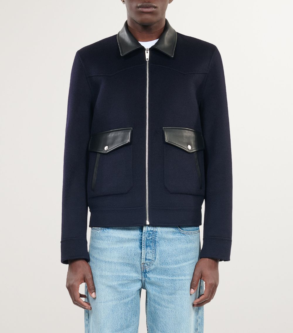 The Kooples The Kooples Wool-Lambskin Bomber Jacket