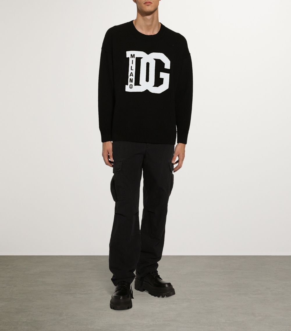 Dolce & Gabbana Dolce & Gabbana Wool-Blend Logo Sweater