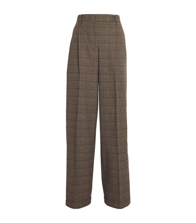 Max & Co. Max & Co. Check Wide-Leg Tailored Trousers