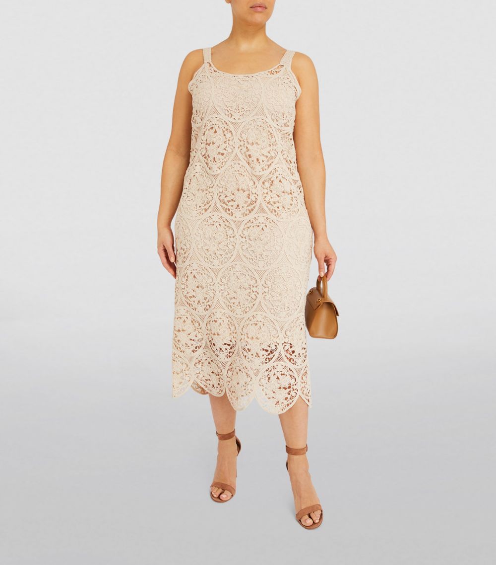 Marina Rinaldi Marina Rinaldi Knitted Lace Midi Dress