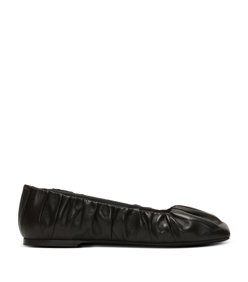 Balmain Balmain Lambskin Gathered Eden Ballet Flats