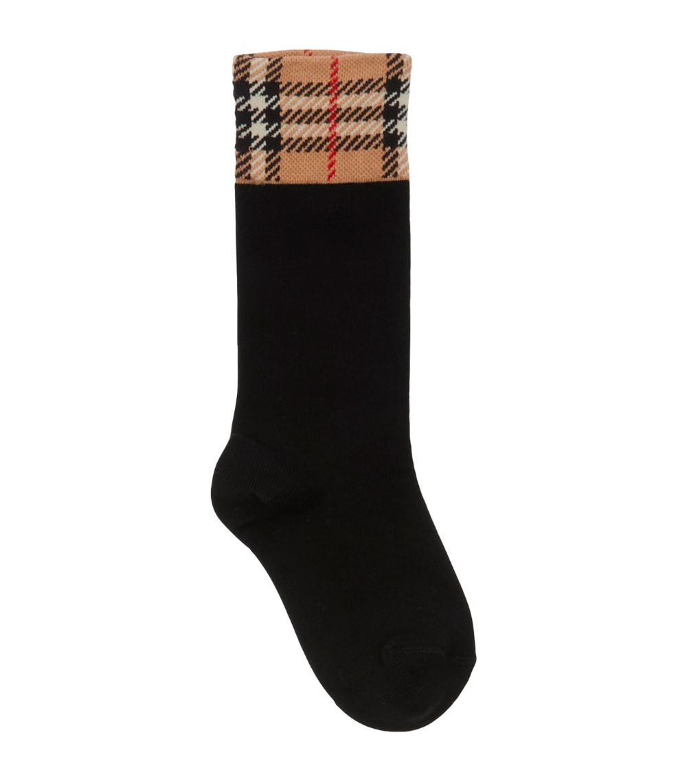 Burberry Burberry Kids Cotton Check Socks