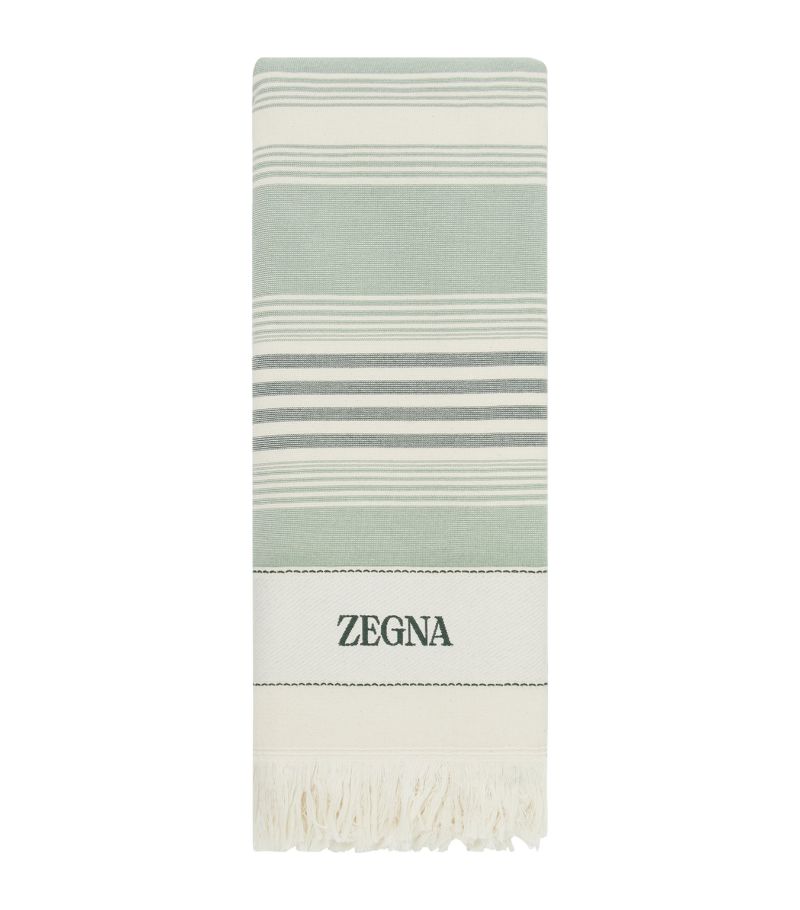 zegna Zegna Striped Beach Towel