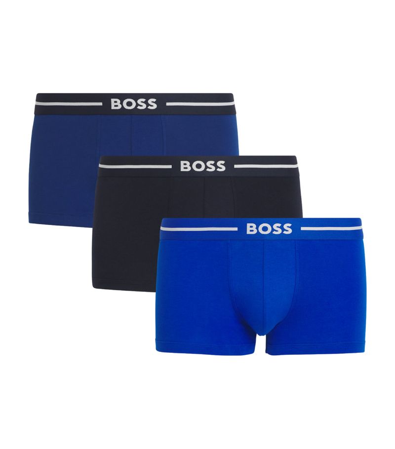 BOSS Boss Stretch-Cotton Bold Trunks (Pack Of 3)