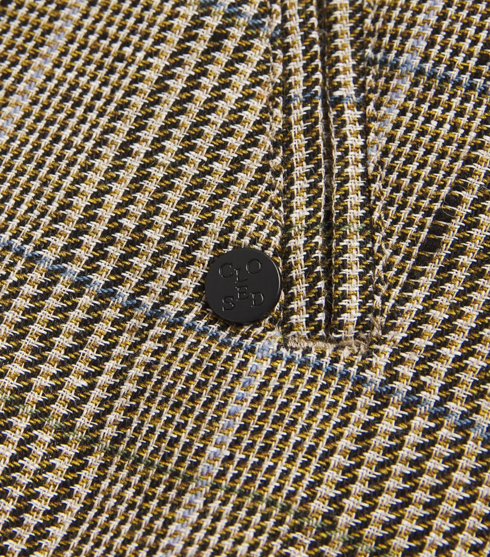 CLOSED Closed Linen-Blend Check Jacket