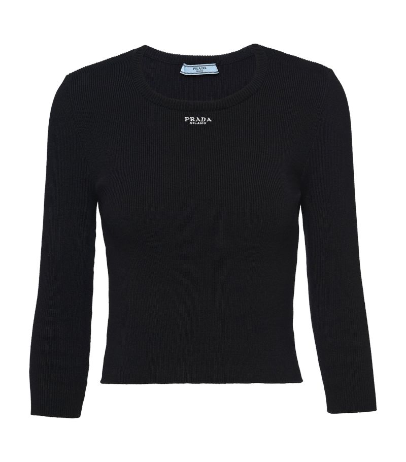 Prada Prada Cotton Embroidered Sweater