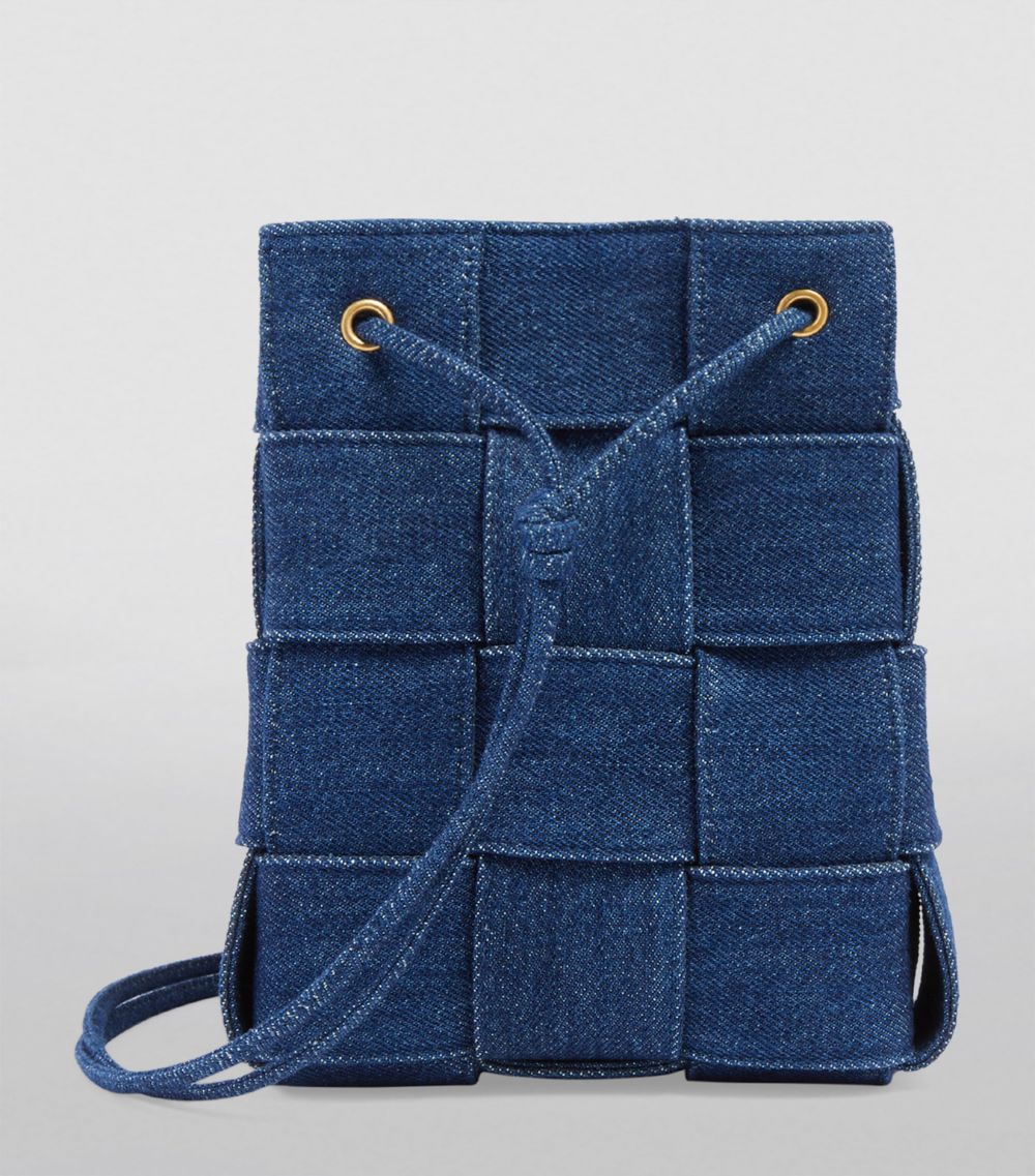 Bottega Veneta Bottega Veneta Small Denim Cassette Bucket Bag