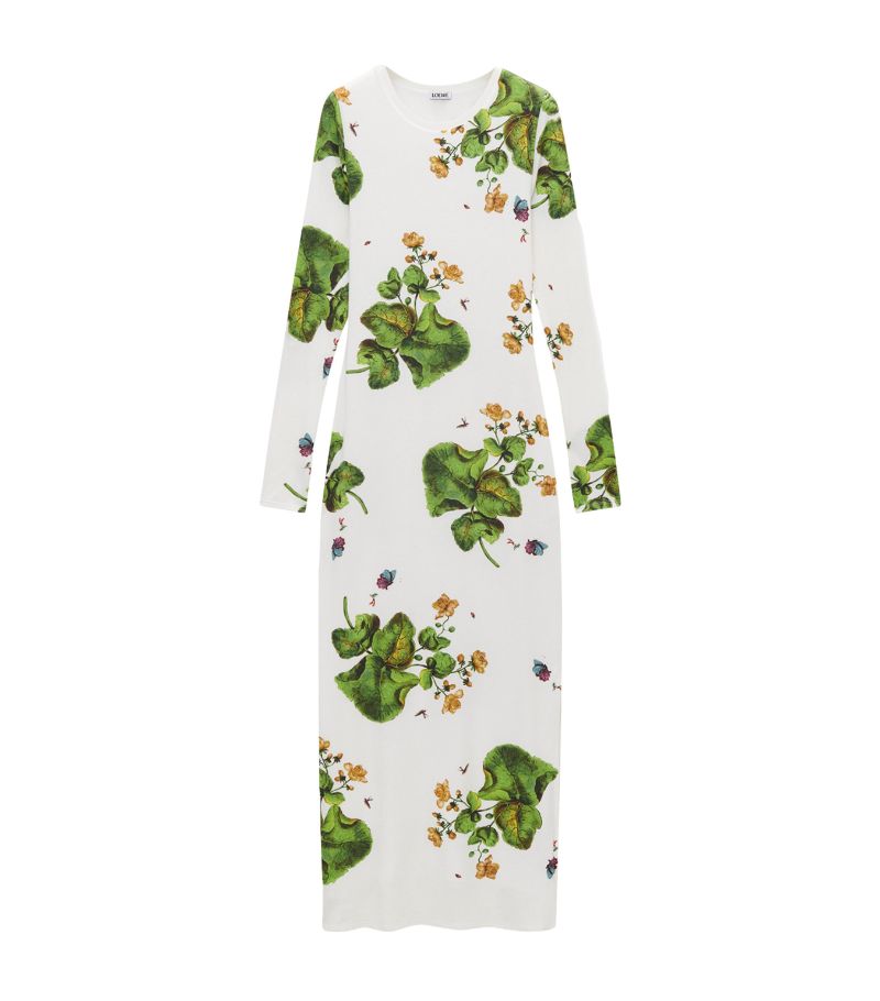 Loewe Loewe Cotton-Blend Watercress Maxi Dress