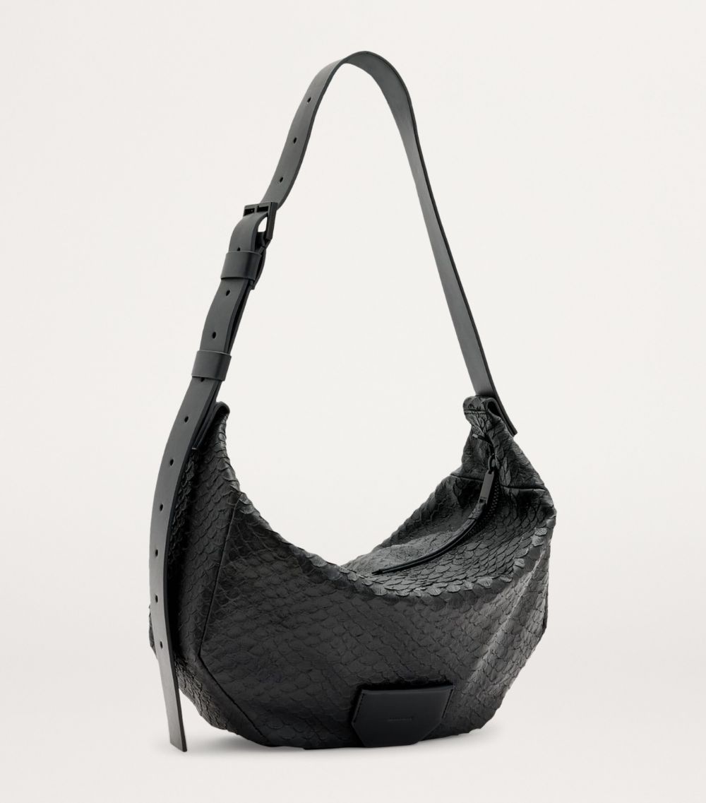 Allsaints Allsaints Leather Madea Snake Shoulder Bag