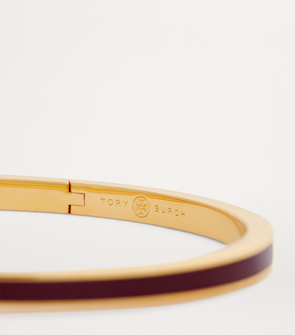 Tory Burch Tory Burch Enamel-Trim Kira Hinge Bangle