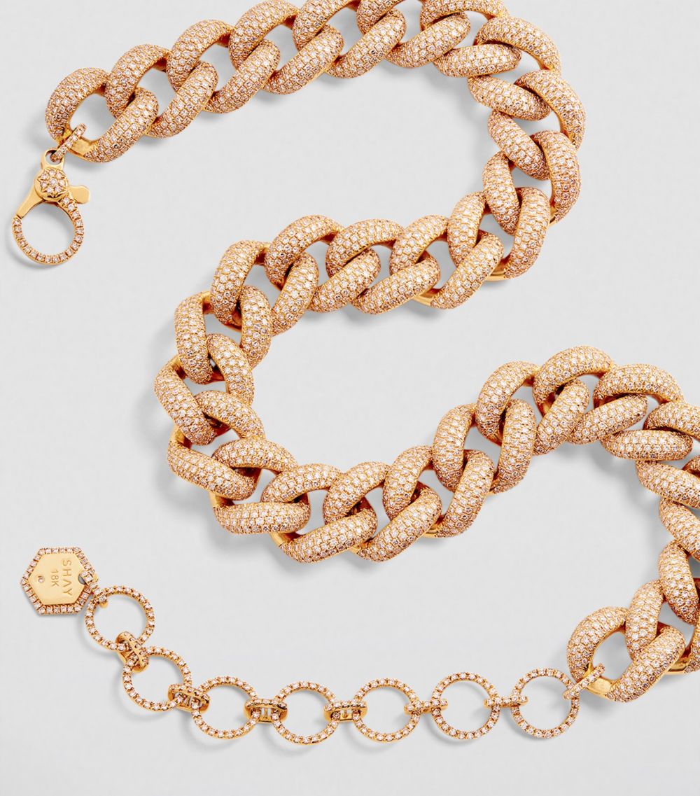 Shay Shay Yellow Gold And Diamond Jumbo Link Necklace
