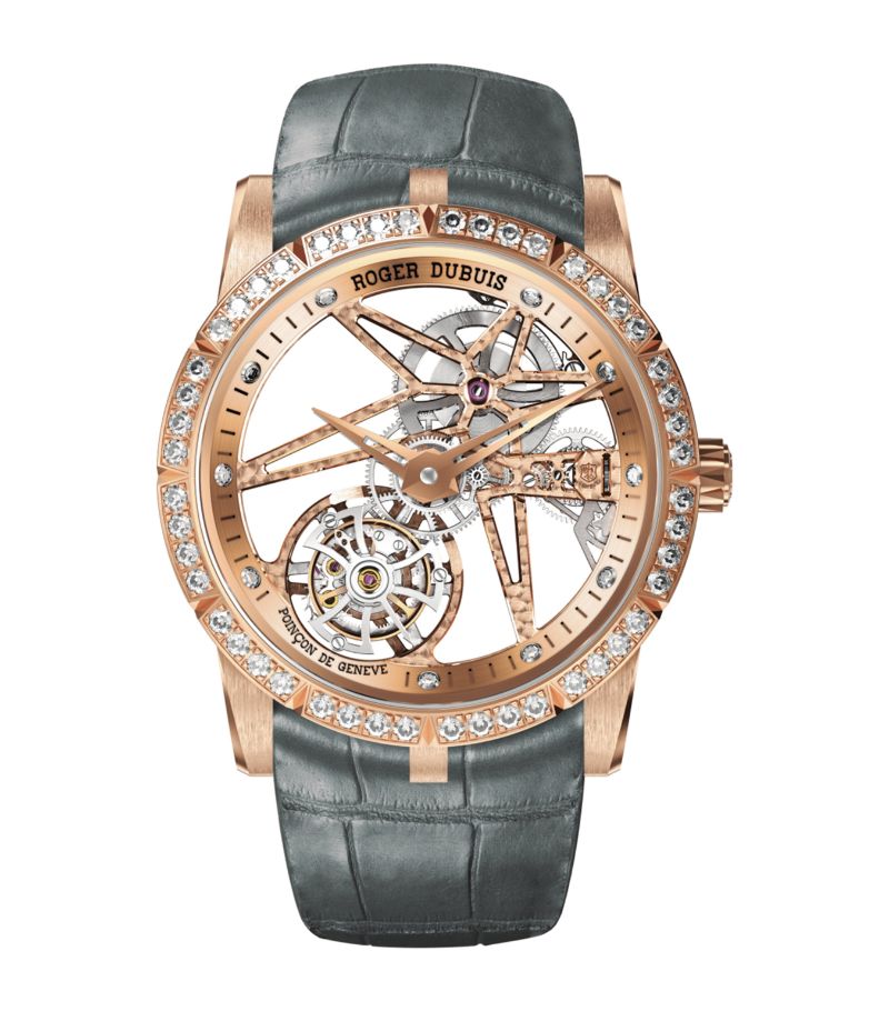 Roger Dubuis Roger Dubuis Rose Gold And Diamond Excalibur Monotourbillon Watch 36Mm