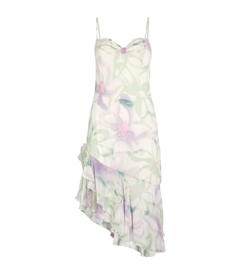  Claudie Pierlot Silk Floral Asymmetric Dress