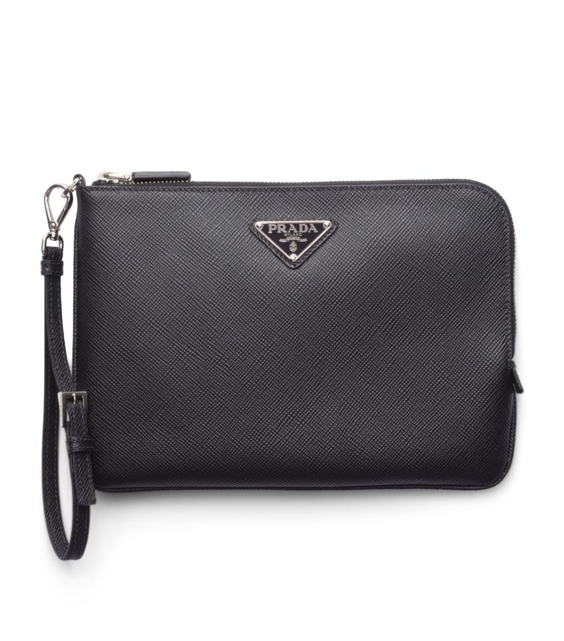 Prada Prada Small Saffiano Leather Pouch