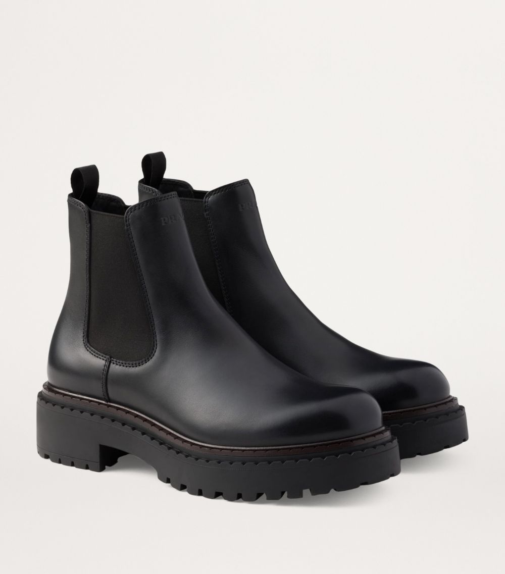 Prada Prada Leather Chelsea Boots