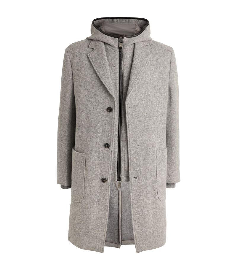 Pal Zileri Pal Zileri Wool-Blend Modular Coat