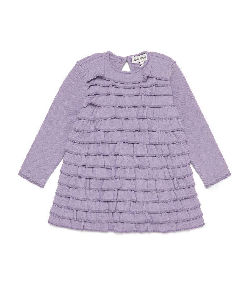 Emporio Armani Kids Emporio Armani Kids Knitted Ruffle Dress (9-36 Months)