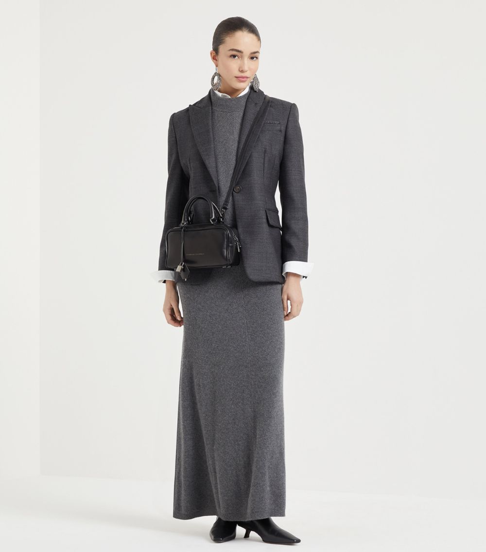 Brunello Cucinelli Brunello Cucinelli Cashmere Ribbed Maxi Dress