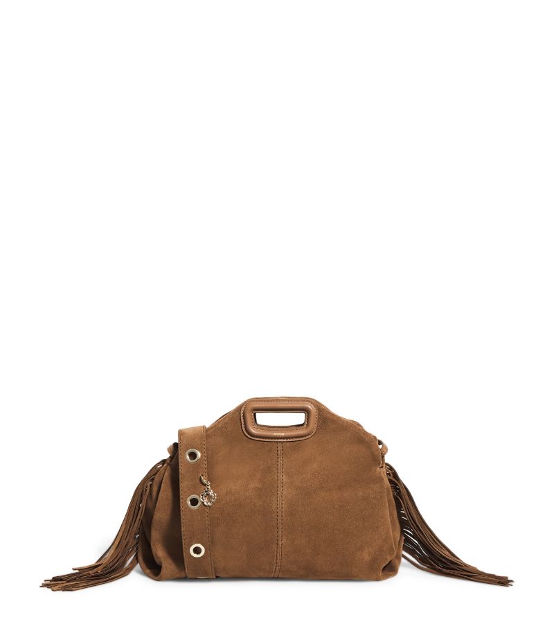  Maje Suede Miss M Shoulder Bag