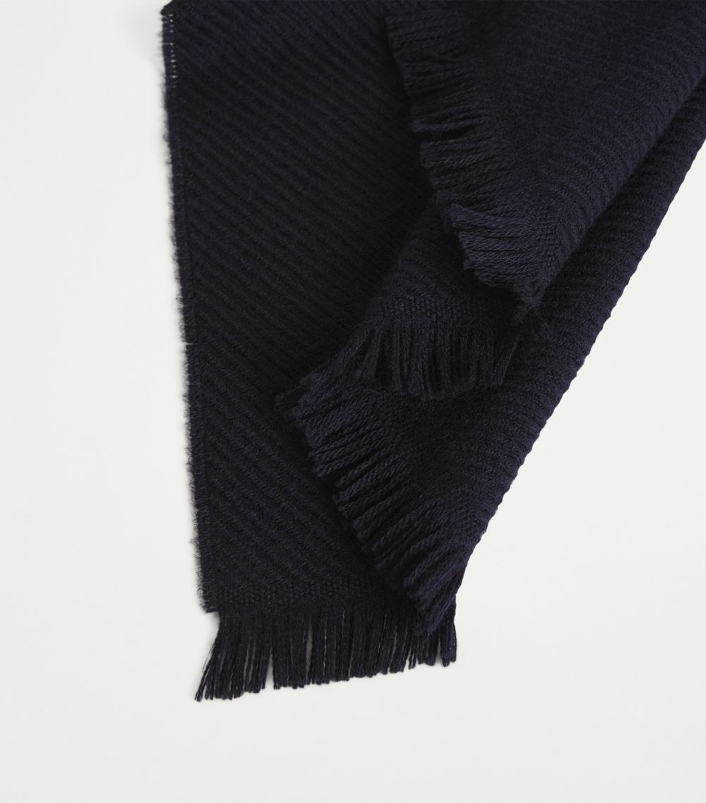 Pal Zileri Pal Zileri Virgin Wool Fringed Scarf