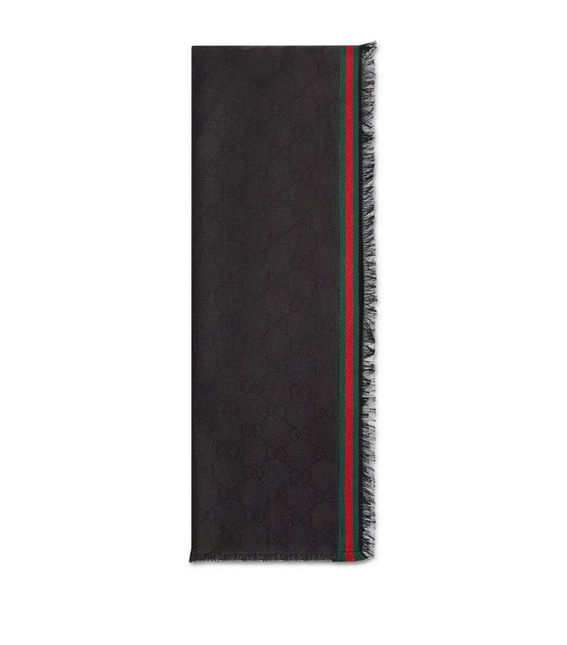 Gucci Gucci Silk-Cotton Gg Stole