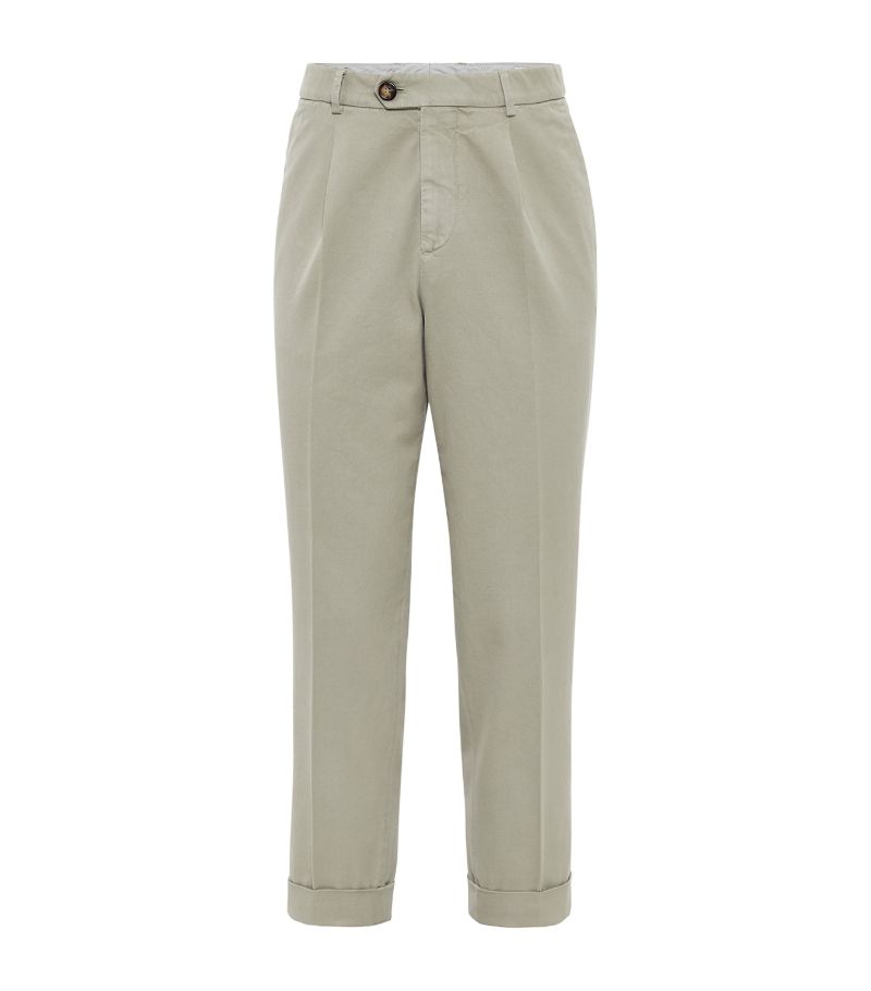 Brunello Cucinelli Brunello Cucinelli Gabardine Leisure Fit Trousers