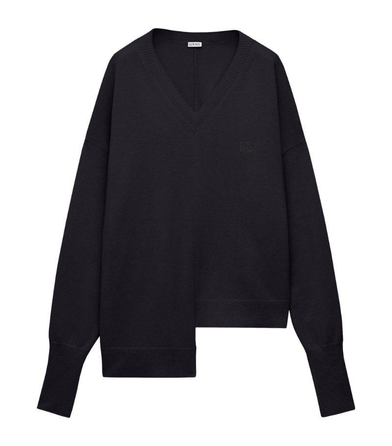 Loewe Loewe Cashmere Anagram Asymmetric Sweater