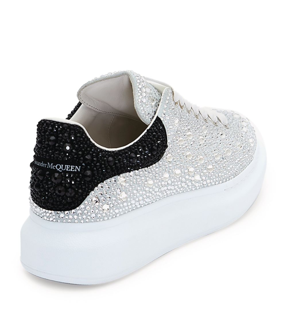 Alexander McQueen Alexander Mcqueen Leather Crystal-Embellished Oversized Sneakers