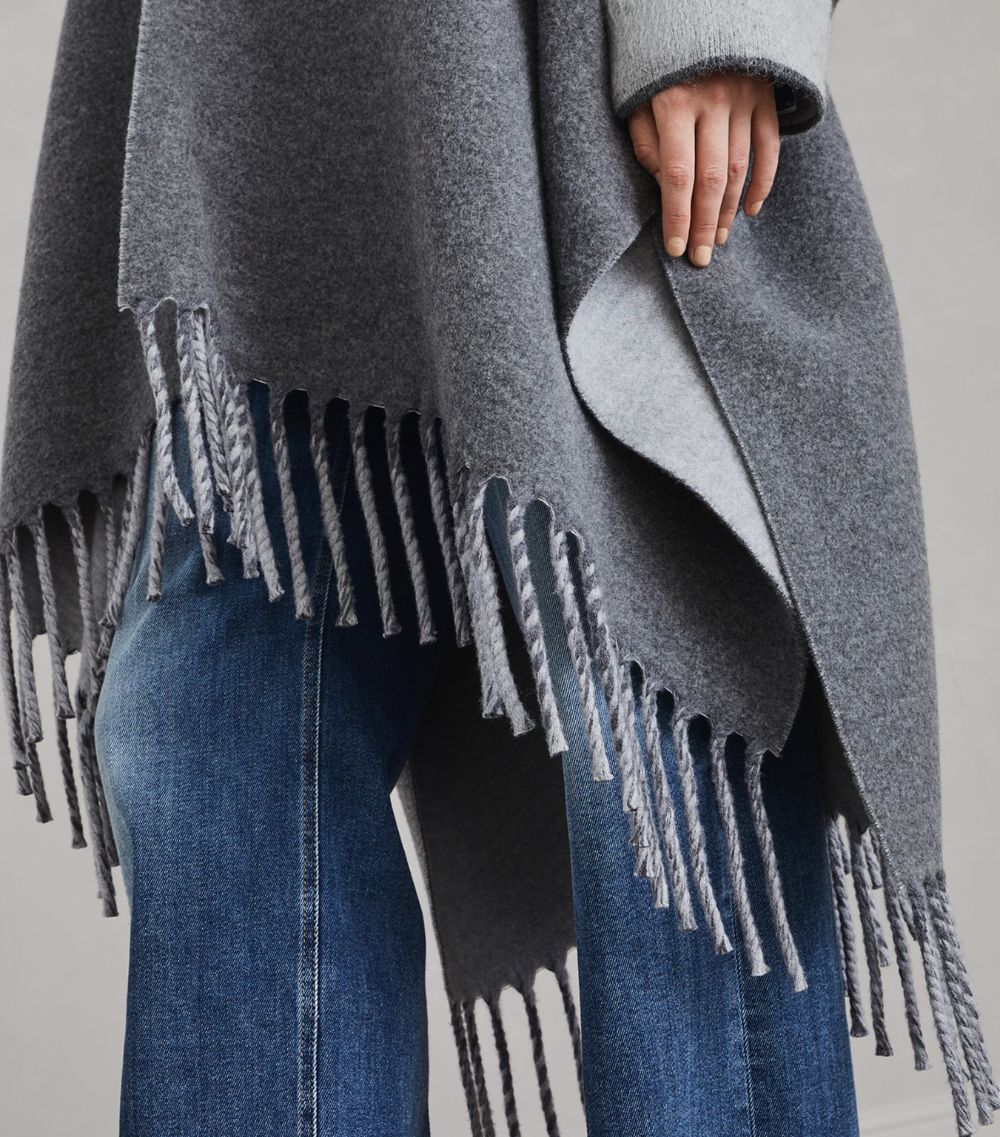 Brunello Cucinelli Brunello Cucinelli Wool-Cashmere Fringed Poncho