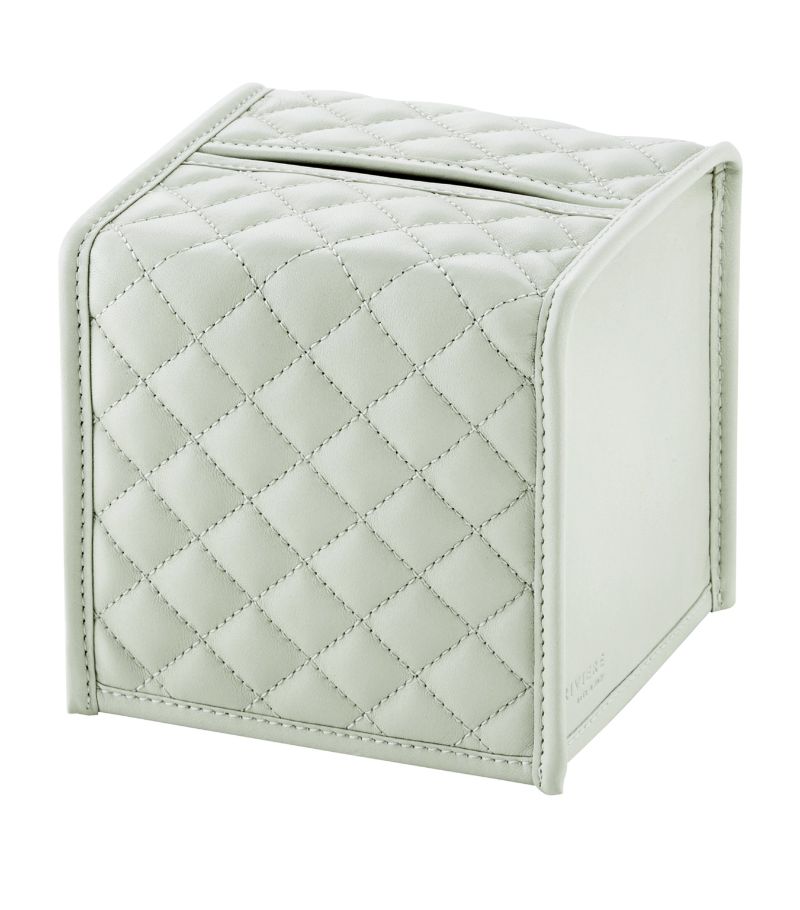 Riviere Riviere Leather Square Elba Diamonds Tissue Box