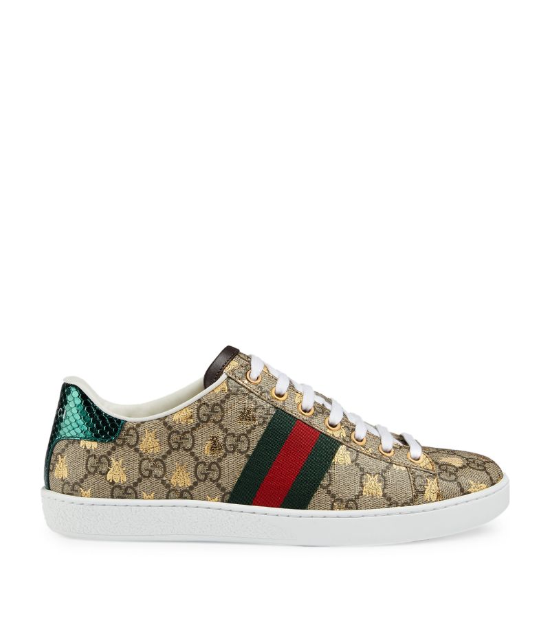 Gucci Gucci Gg Supreme Canvas Bee Motif Ace Sneakers