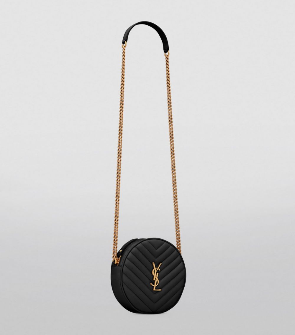 Saint Laurent Saint Laurent Vinyle Matelassé Round Camera Bag