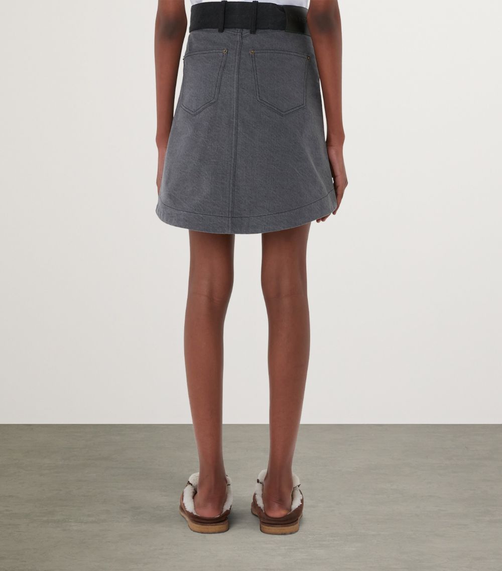 Jw Anderson Jw Anderson Denim Belted Mini Skirt