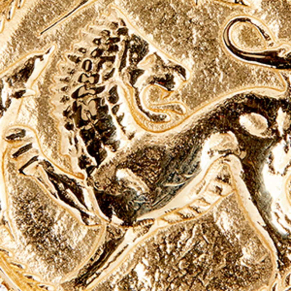 Azlee Azlee Large Yellow Gold and Diamond Animal Kingdom Coin Charm