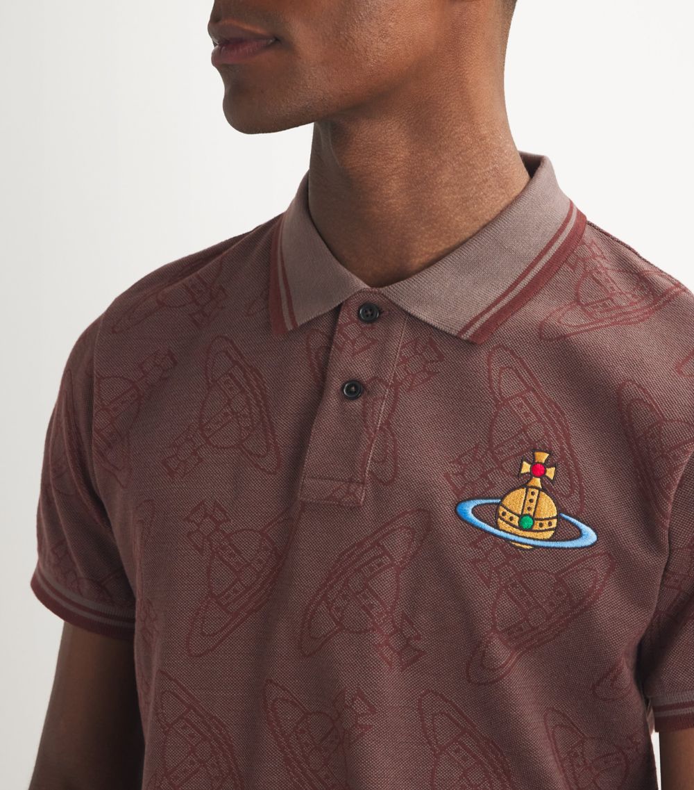 Vivienne Westwood Vivienne Westwood Cotton Orb Print Polo Shirt