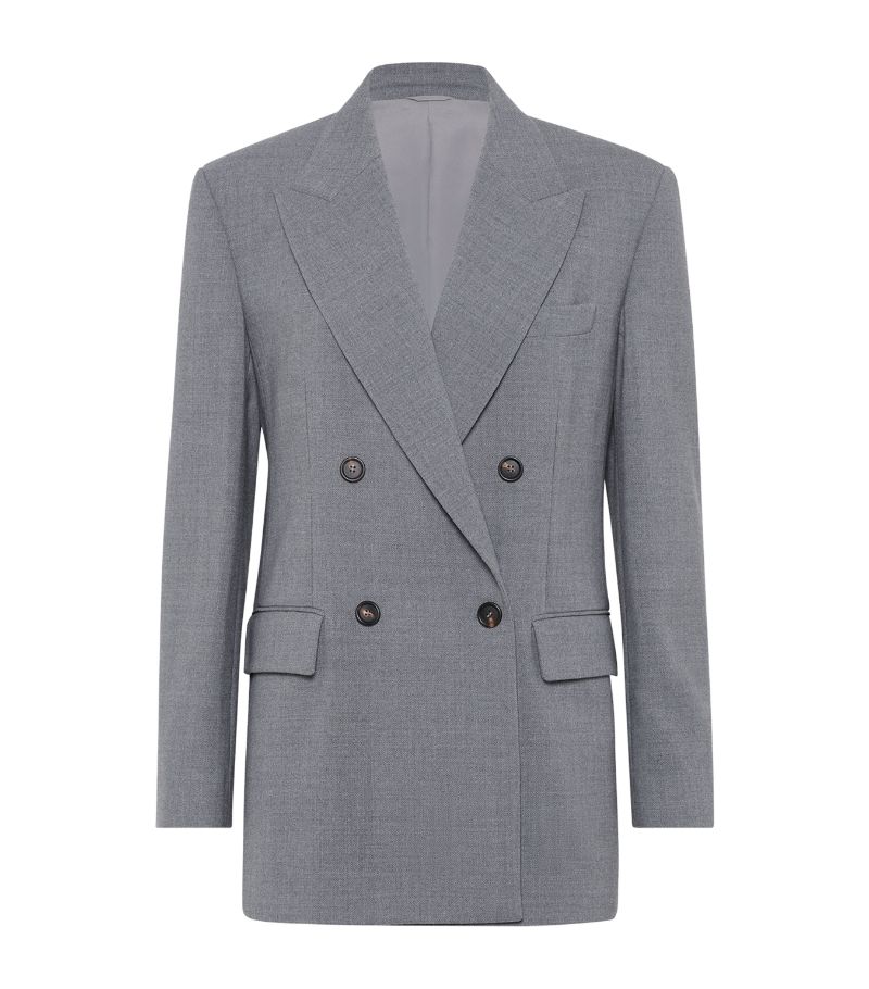 Brunello Cucinelli Brunello Cucinelli Virgin Wool Double-Breasted Blazer