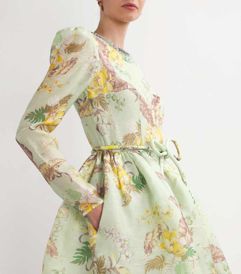 Zimmermann Zimmermann Ramie Floral Mini Dress