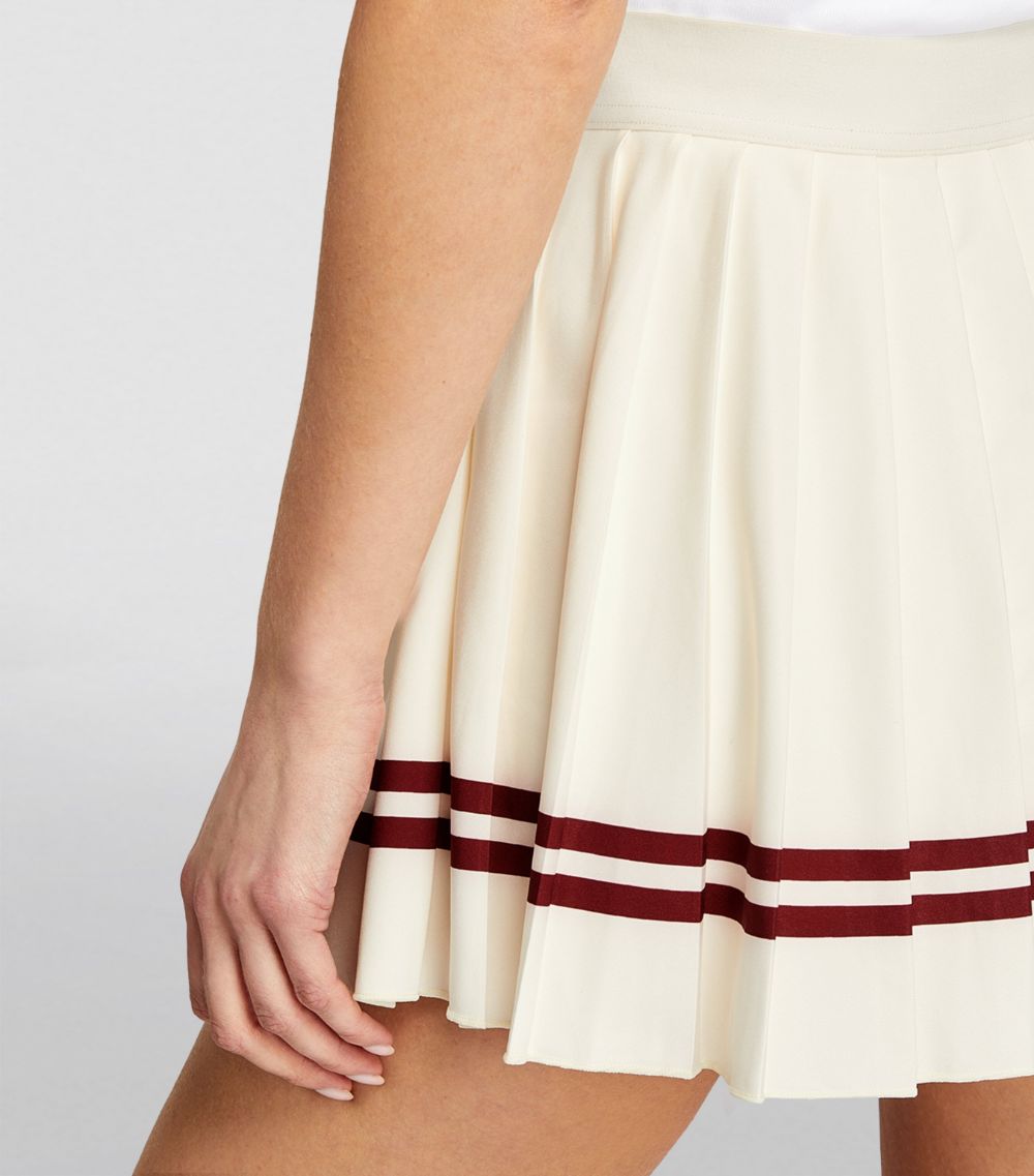 Sporty & Rich Sporty & Rich Logo Pleated Mini Skirt