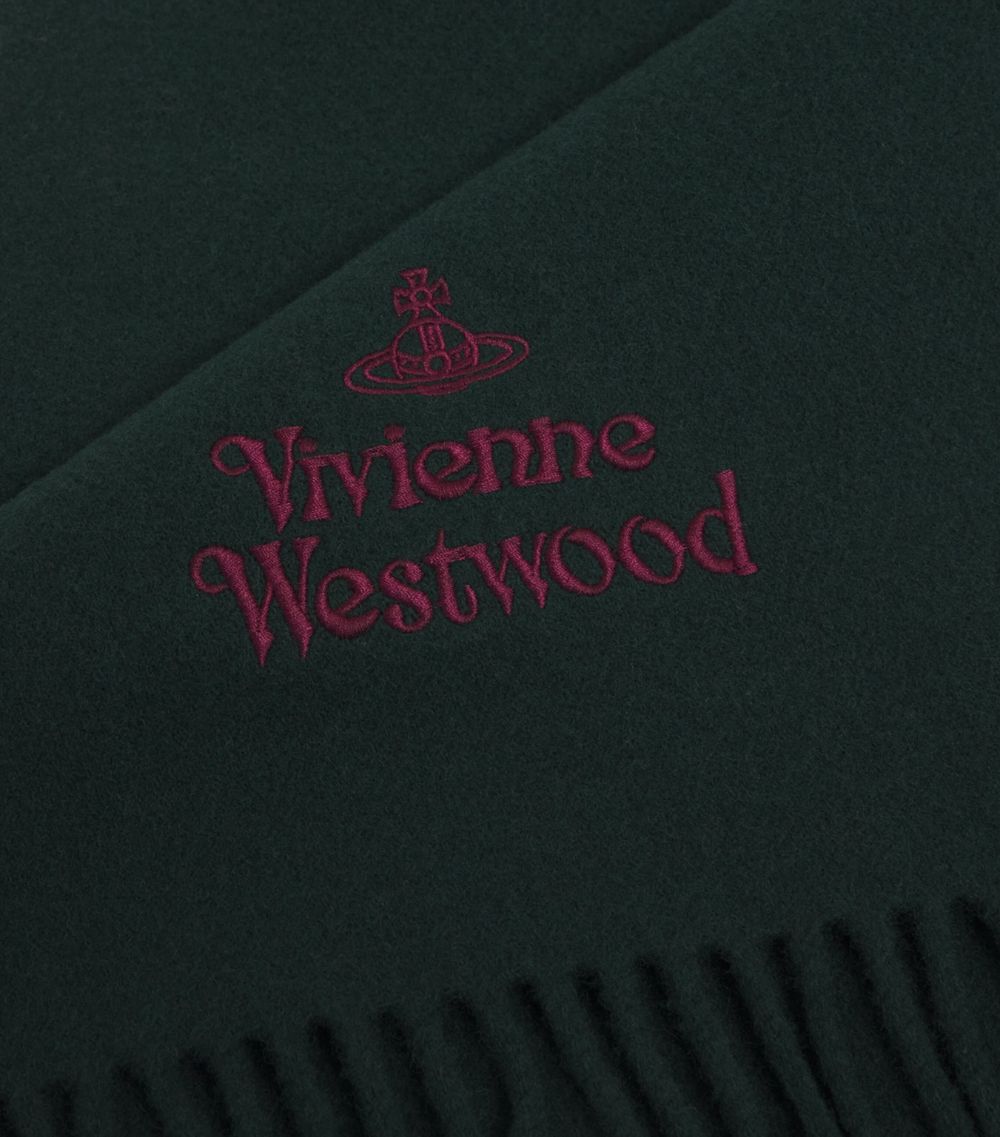 Vivienne Westwood Vivienne Westwood Wool Embroiderd Logo Scarf