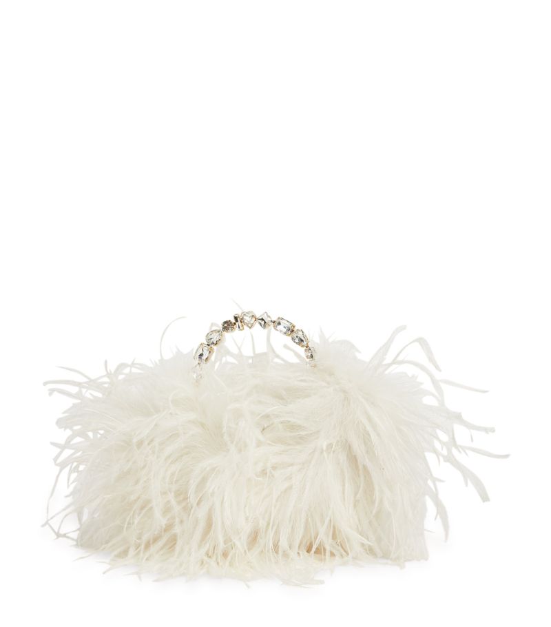 L'Alingi L'Alingi Ostrich Feather Pouch Clutch Bag