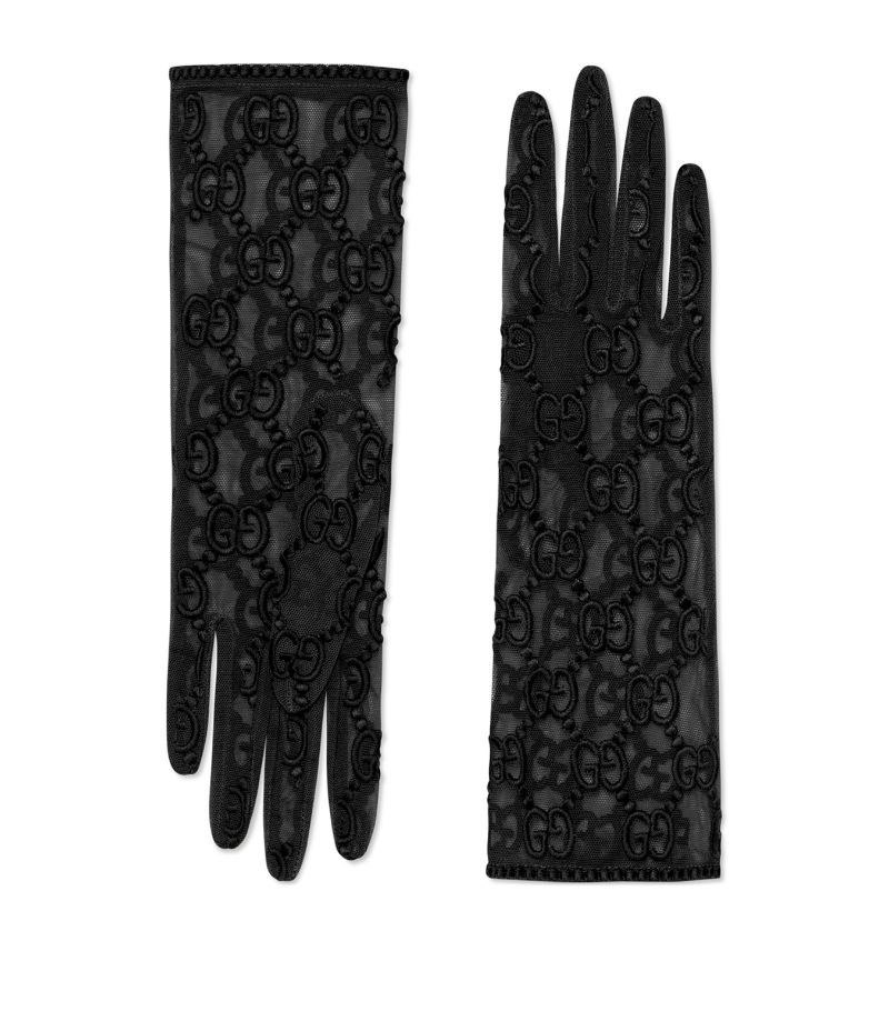 Gucci Gucci Tulle Gg Gloves