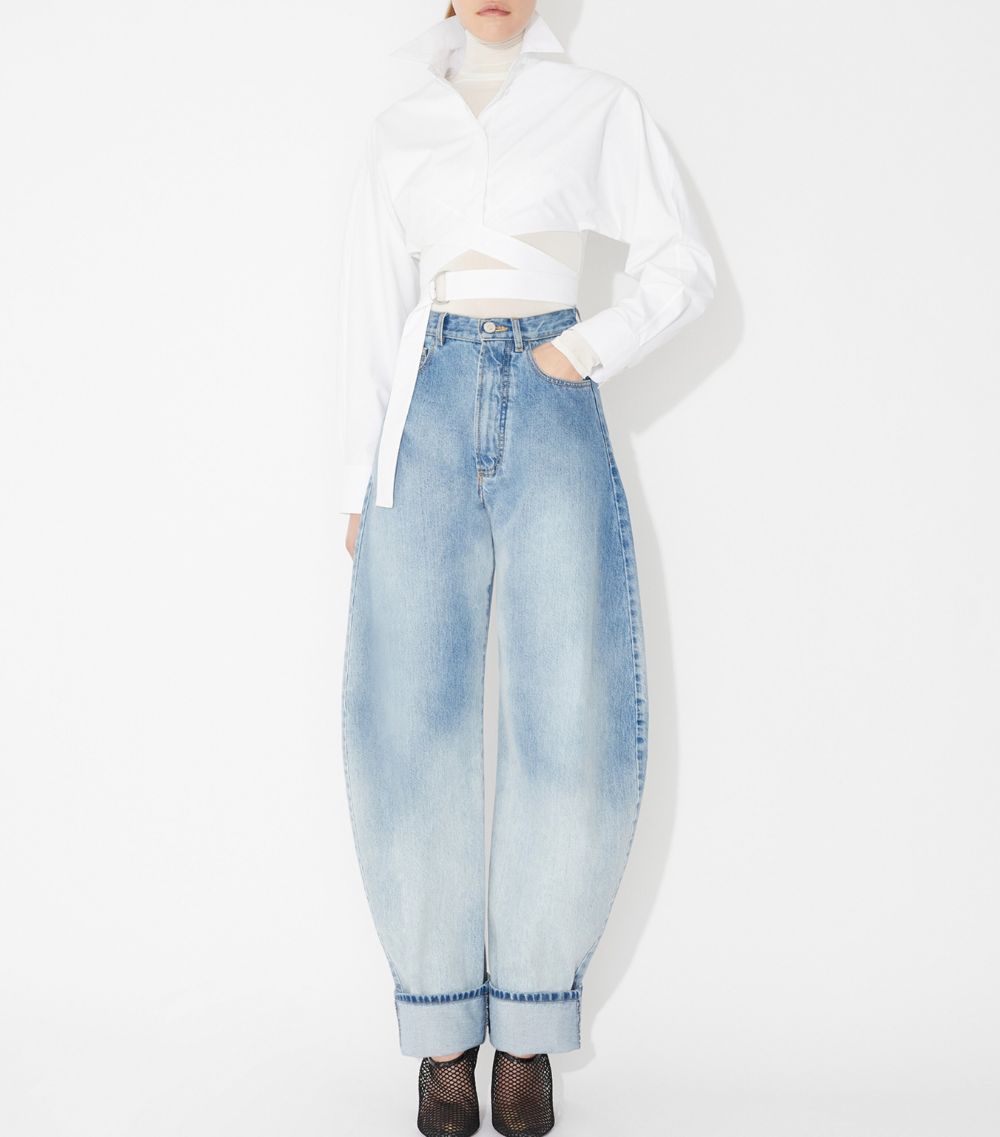 Alaïa Alaïa Cotton Poplin Cropped Shirt