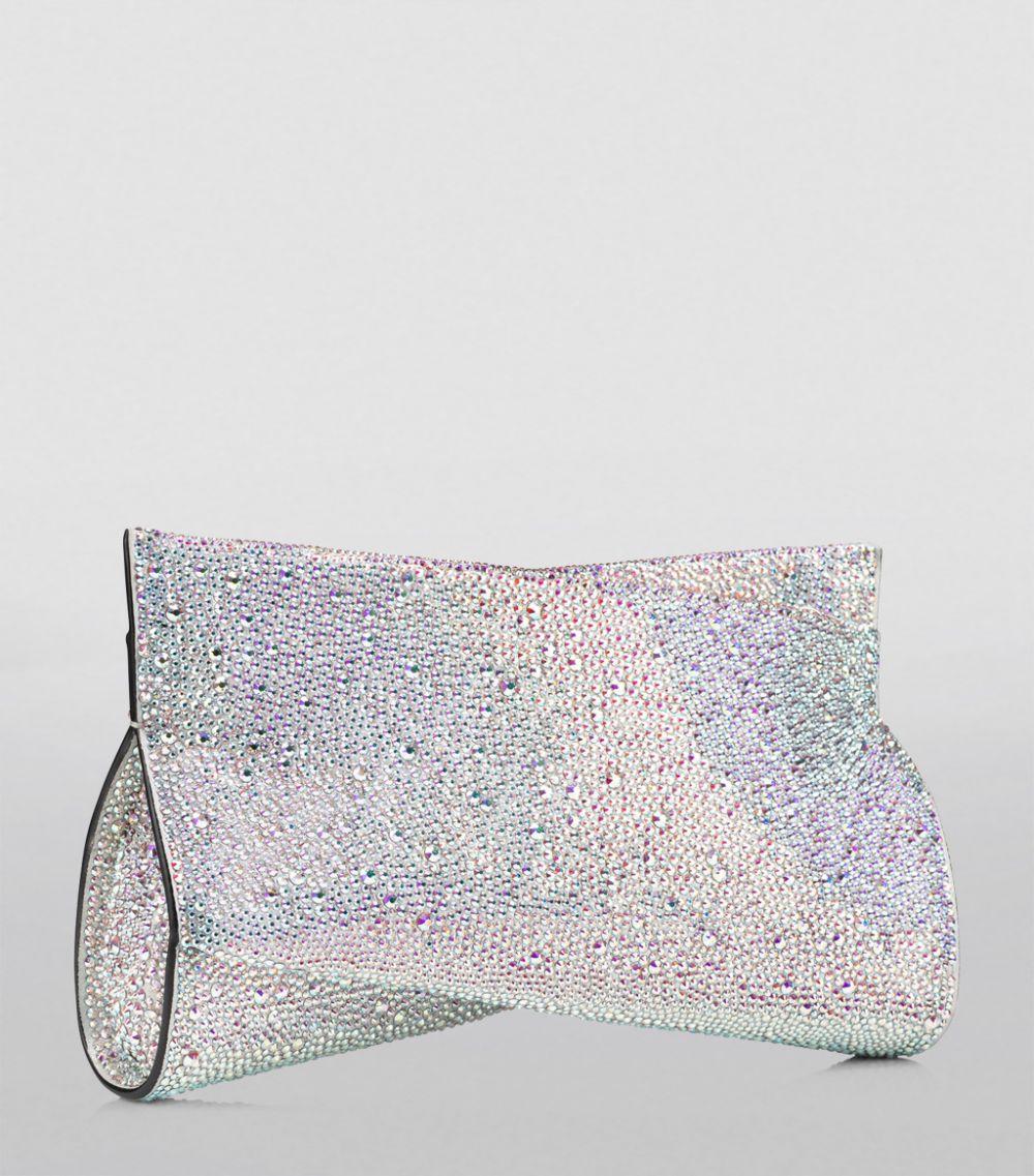 Christian Louboutin Christian Louboutin Loubitwist Small Diamanté-Embellished Clutch