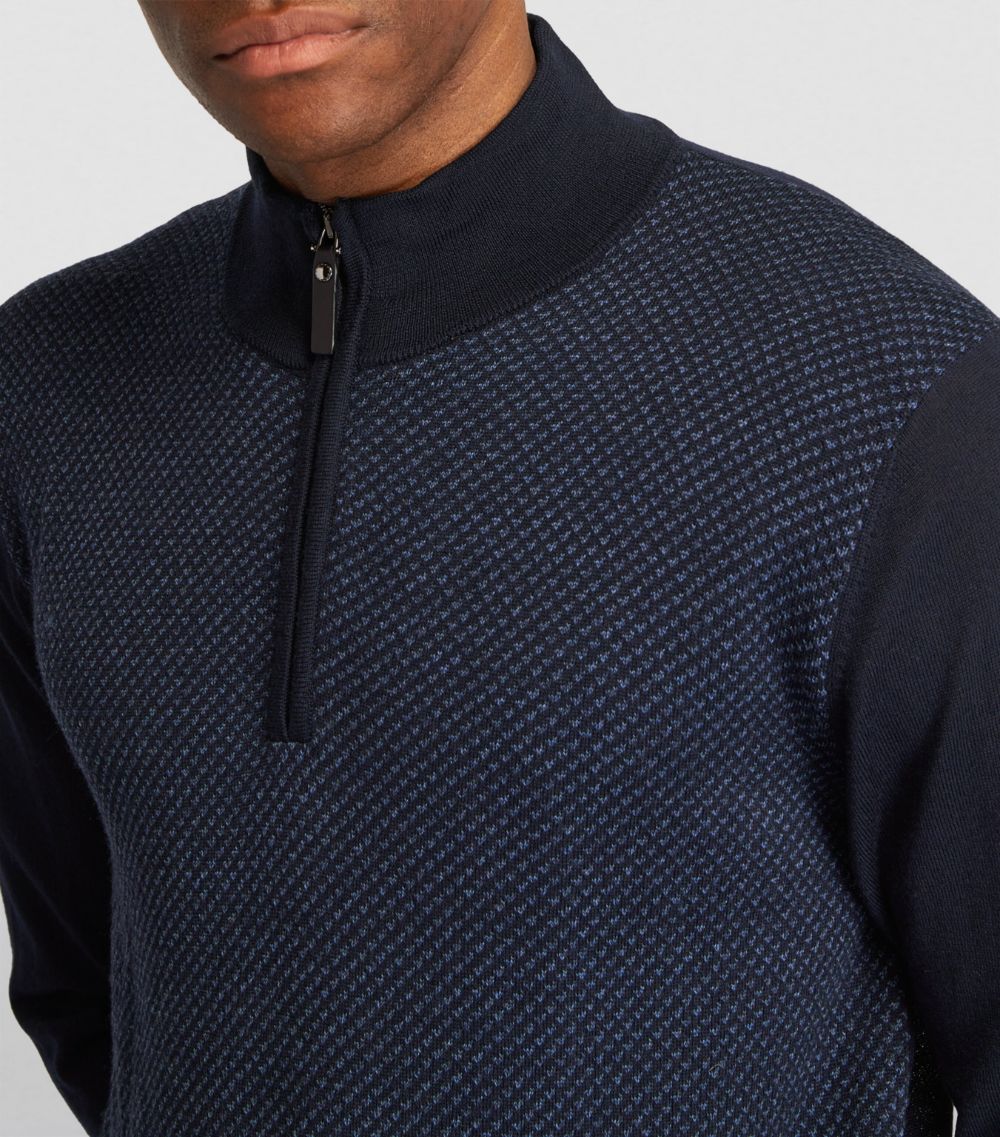 Canali Canali Wool Half-Zip Sweater