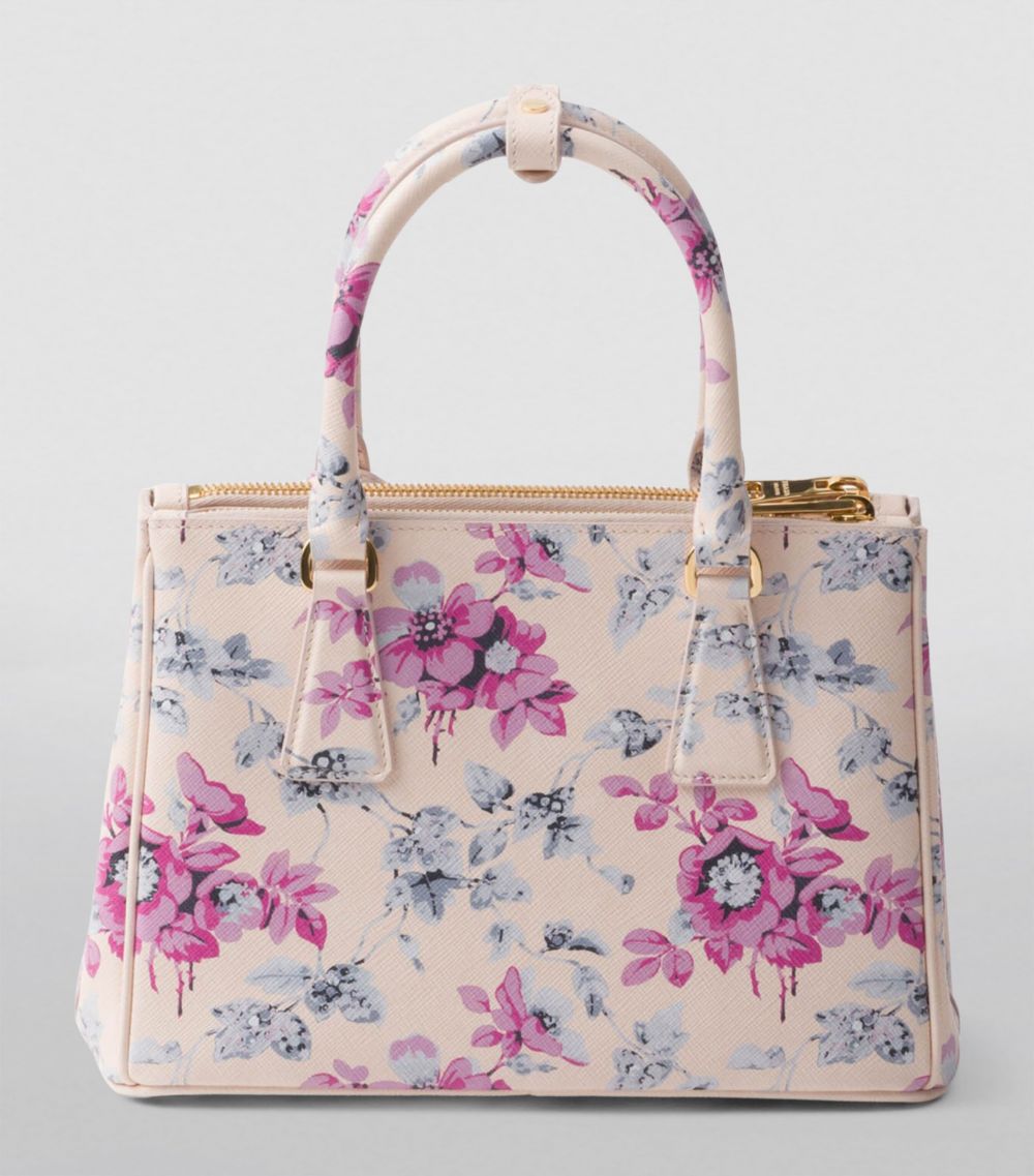 Prada Prada Small Leather Floral Galleria Top-Handle Bag