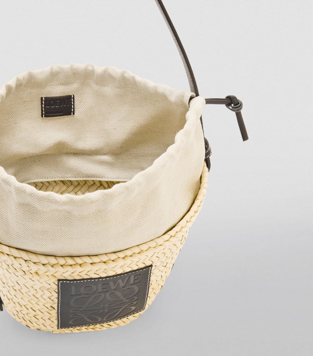 Loewe LOEWE x Paula's Ibiza Woven Drawstring Bucket Bag